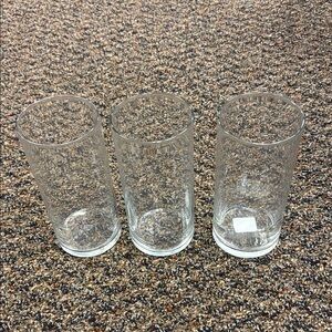 Libbey Clear Glass Tumblers 3 Set 7.3”